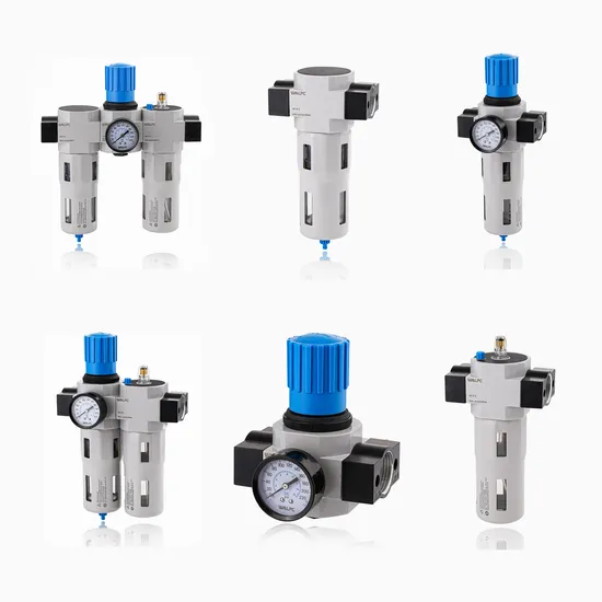 Waalpc 1/8" 1/4" 1/2" 5um 40um Air Source Treatments Pneumatic Frl Air Filter Regulator Lubricator Compressed 3 Combination Frl Maintenance Units